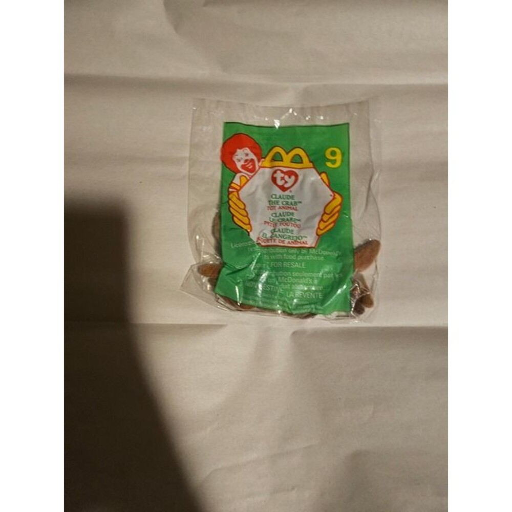 Ty Teenie Beanie Baby • Claude the Crab • McDonald’s Happy Meal Toy #9